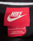 Nike Men's Navy Blue Fleece Oversized Hooded Hoodie — brand label