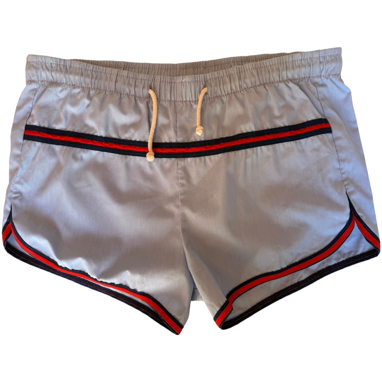 Pacific Surf Swim Trunks Mens Large Blue Red Vintage Made USA