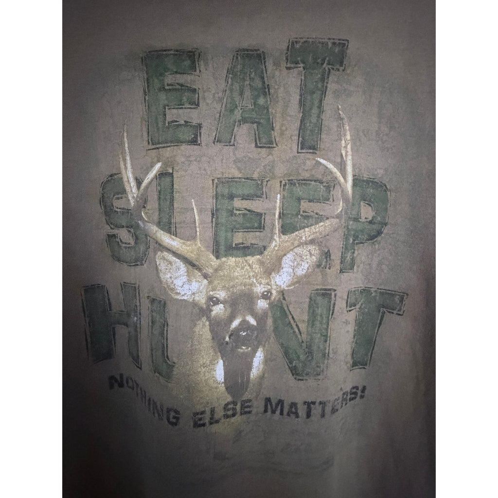A A Activewear Mens Deer Hunting Graphic T Shirt Tan Size 3XL