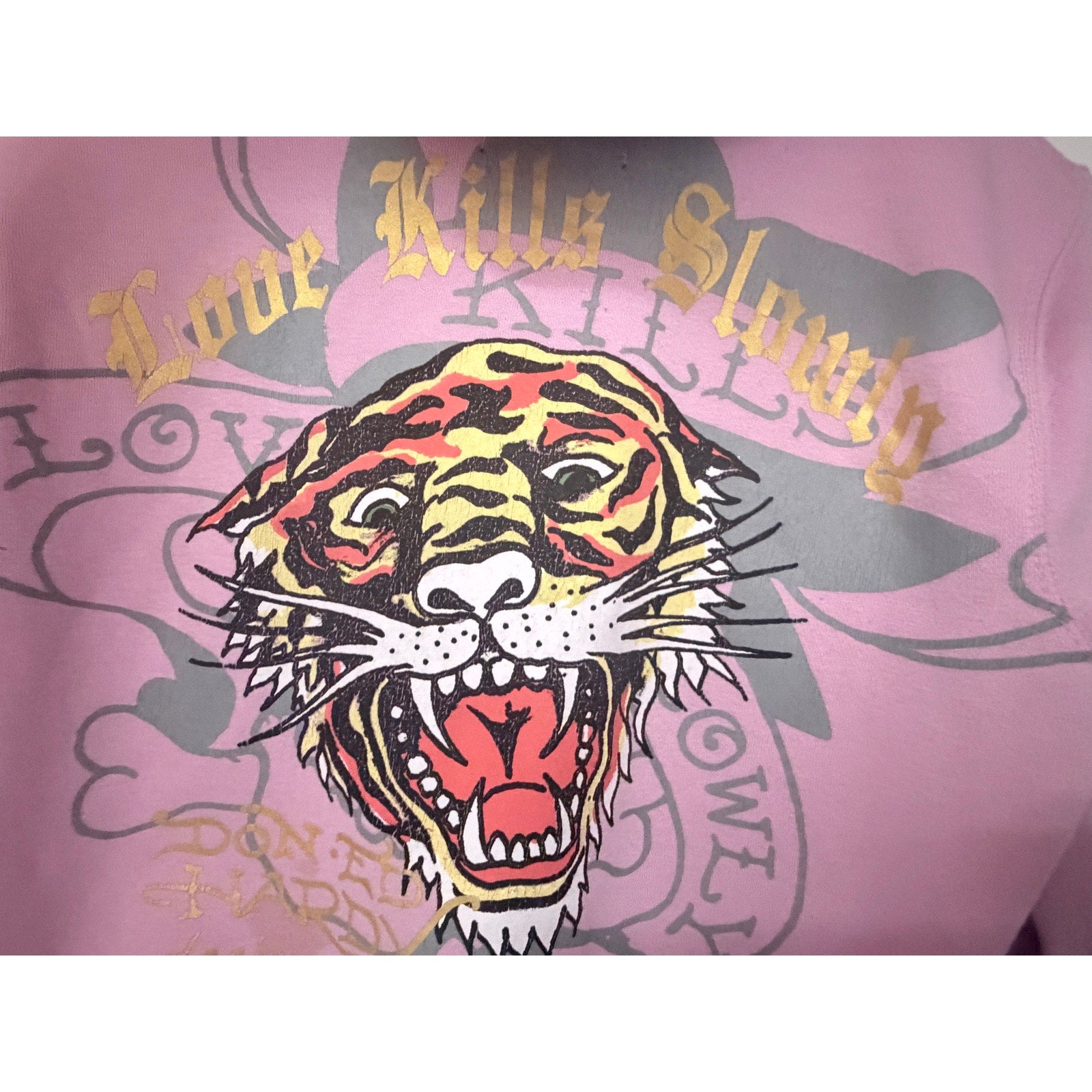 Ed Hardy Love Kills Slowly Hoodie Womens M