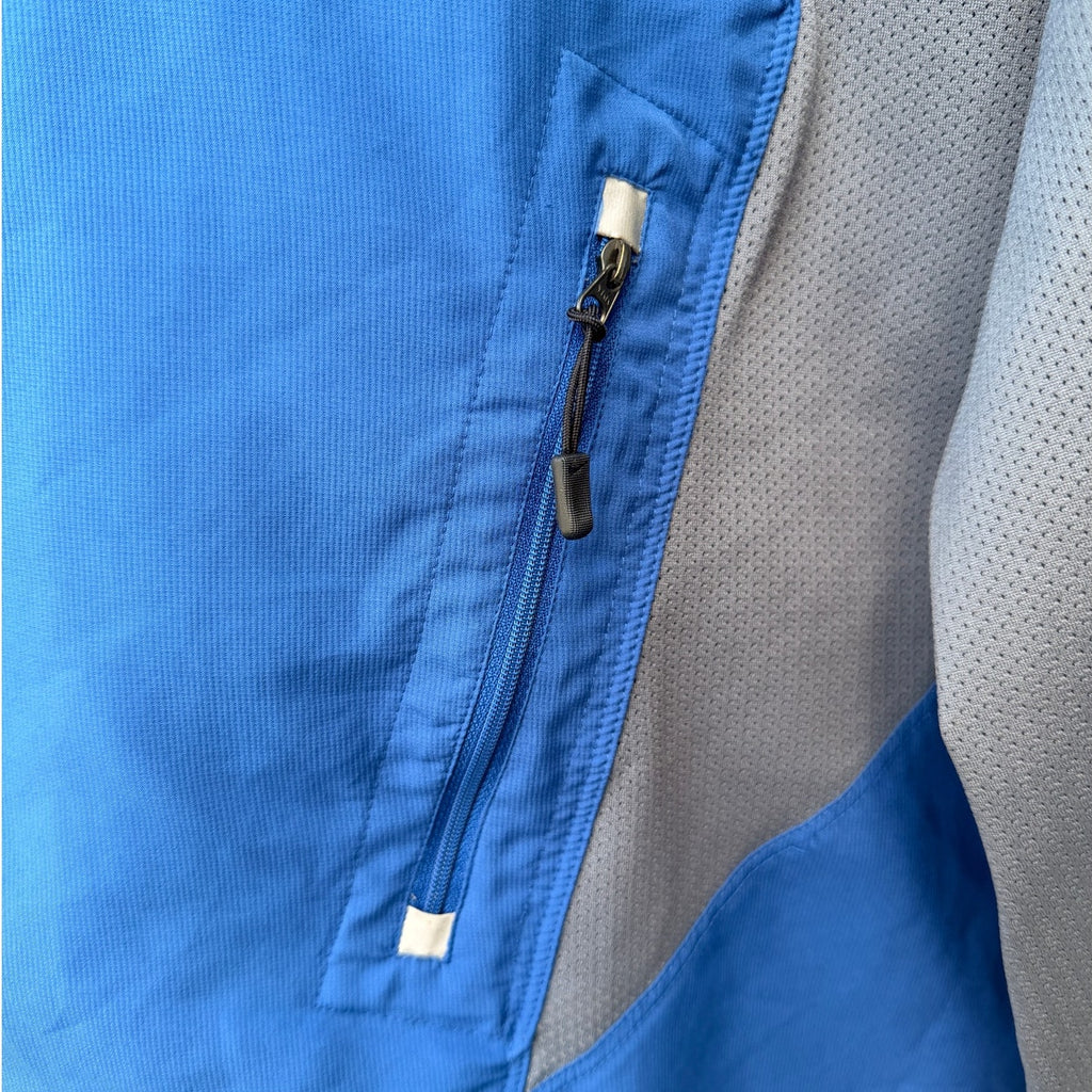 Nike Running Dri-Fit Quarter Zip Jacket Blue Gray Athletic Windbreaker Mens XL