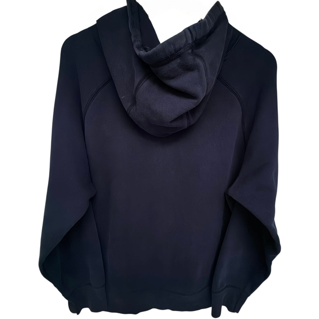 Nike Men's Navy Blue Fleece Oversized Hooded Hoodie — back view