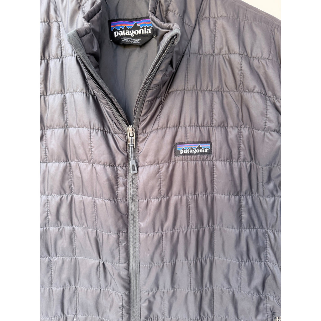 Patagonia Nano Puff Vest Mens Large Gray Insulated Outdoor Full Zip Vest
