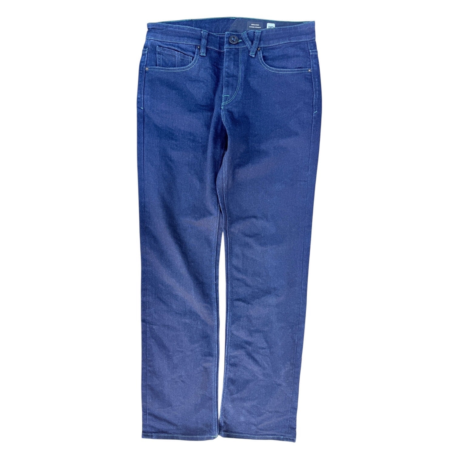 Volcom Denim Jeans Mens 30 Dark Blue Straight Leg Skate Denim Pants