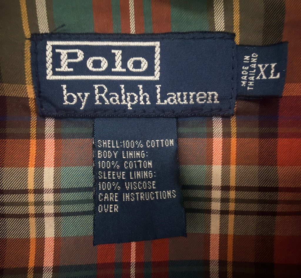 Polo by Ralph Lauren Men's Green Plaid Jacket — brand label