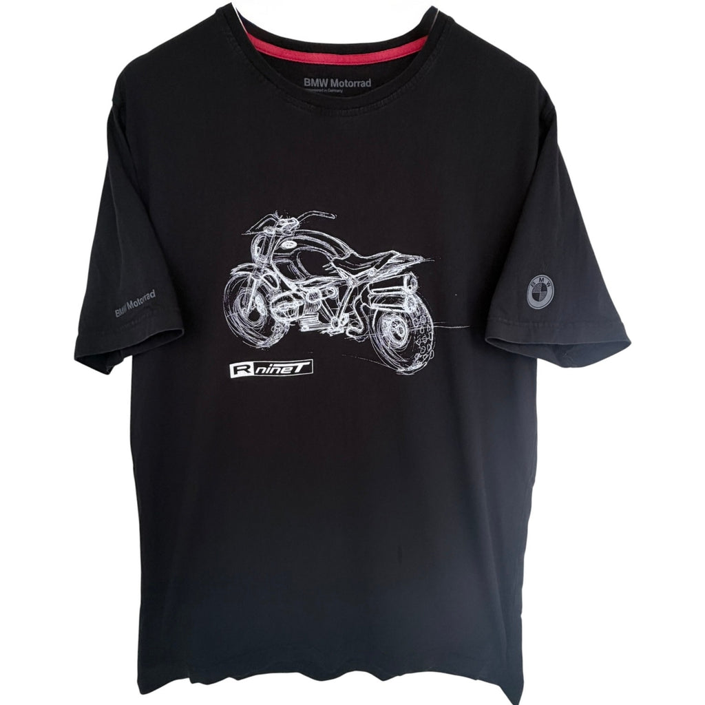 BMW Motorrad R nineT T Shirt Mens XL Black Motorcycle Graphic Short Sleeve