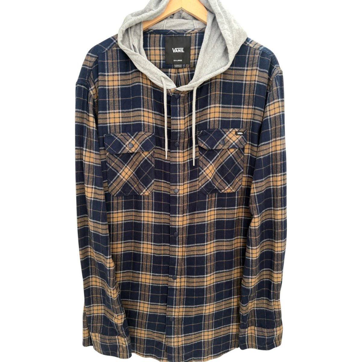 Vans Men's Navy Blue Button-Up — front view