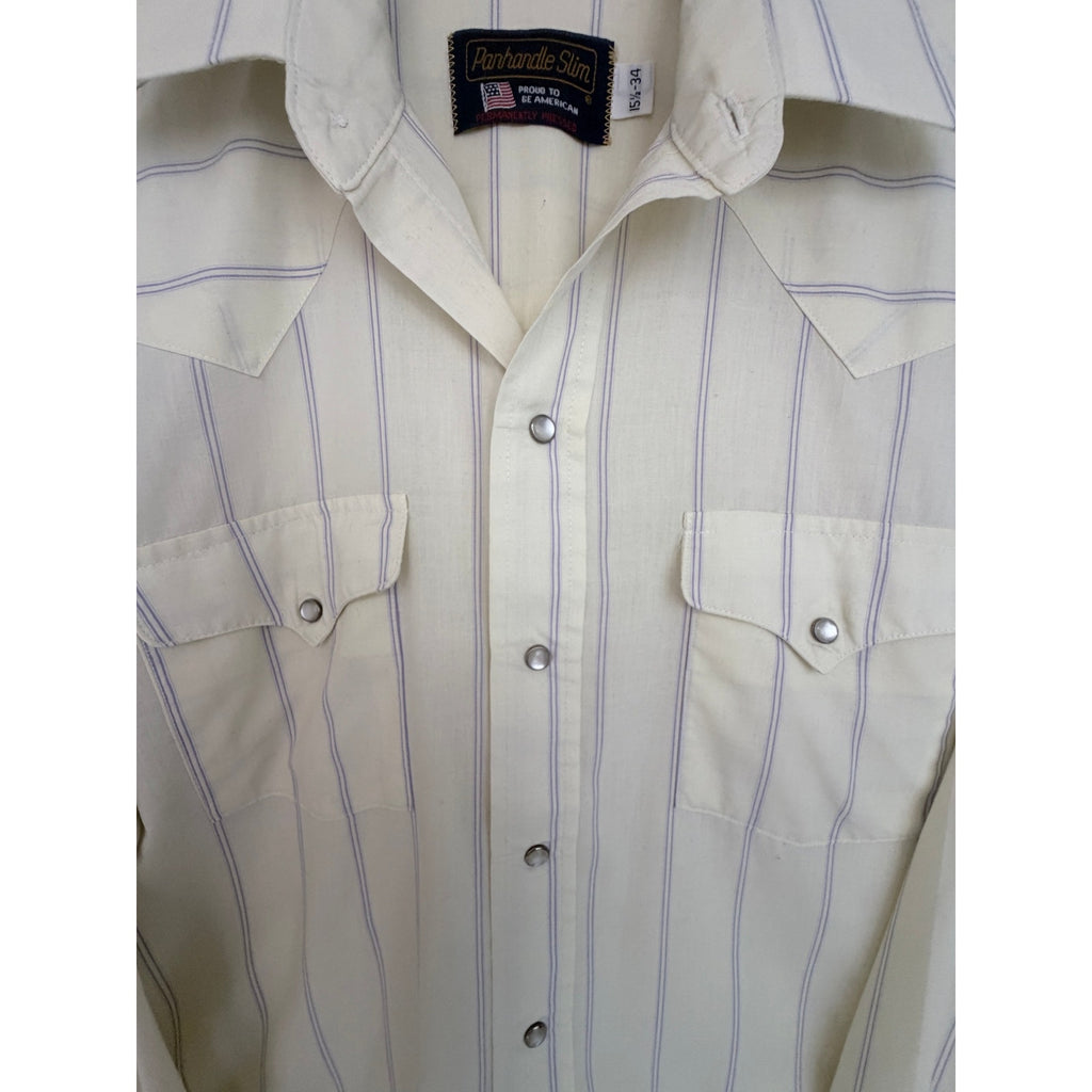 Vintage Panhandle Slim Western Shirt Mens 15.5 34