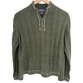Woolrich Sweater Womens L Green Quarter Zip Knit Pullover