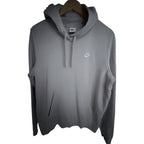 Nike Club Fleece Pullover Hoodie Mens Large Gray Embroidered Swoosh