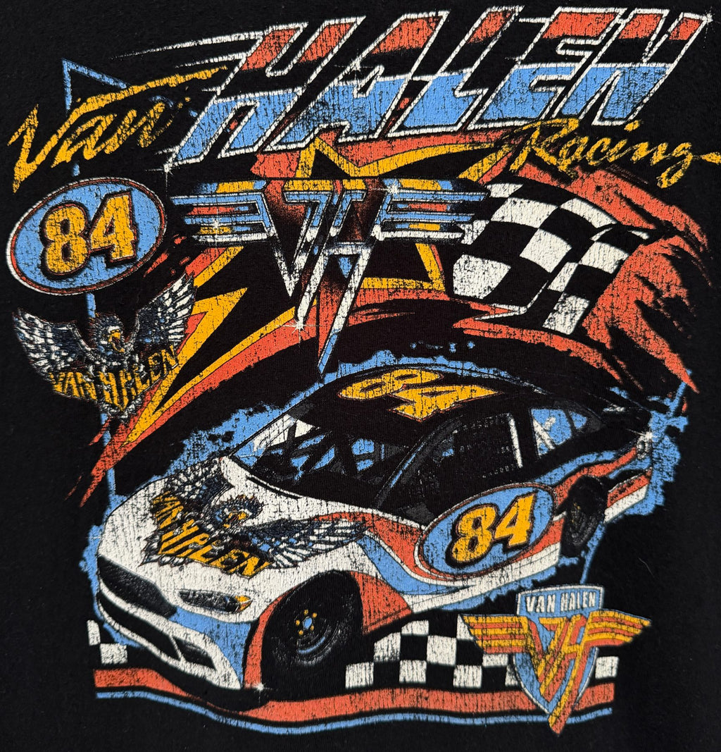 Van Halen Men's Black Van Halen Racing #84 T-Shirt — view 4