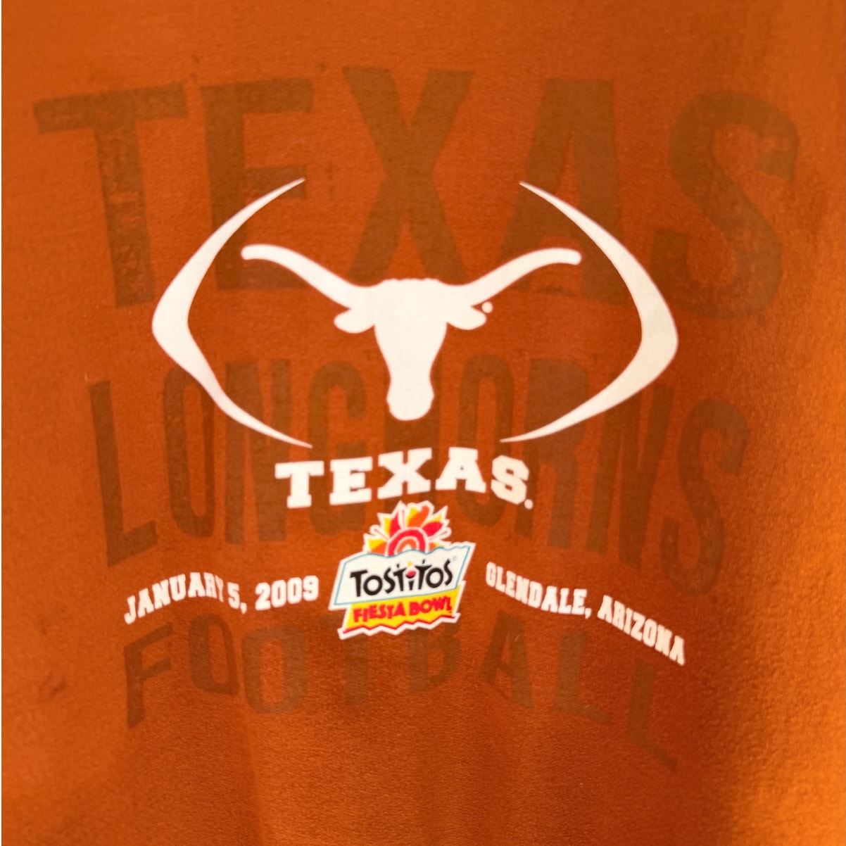 Texas Longhorns Sweatshirt Mens Medium Orange Crewneck NCAA Football Graphic