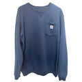Carhartt Pocket Sweatshirt Mens Large Tall Blue Original Fit Workwear Crewneck