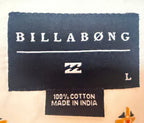 Billabong Men's White Button-Up — brand label