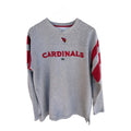 Arizona Cardinals Shirt Mens XL Gray Red NFL Football Long Sleeve Pullover