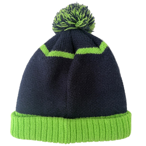 '47 Brand Green Seattle Seahawks Brand Pom Navy NFL Knit Hat Beanie
