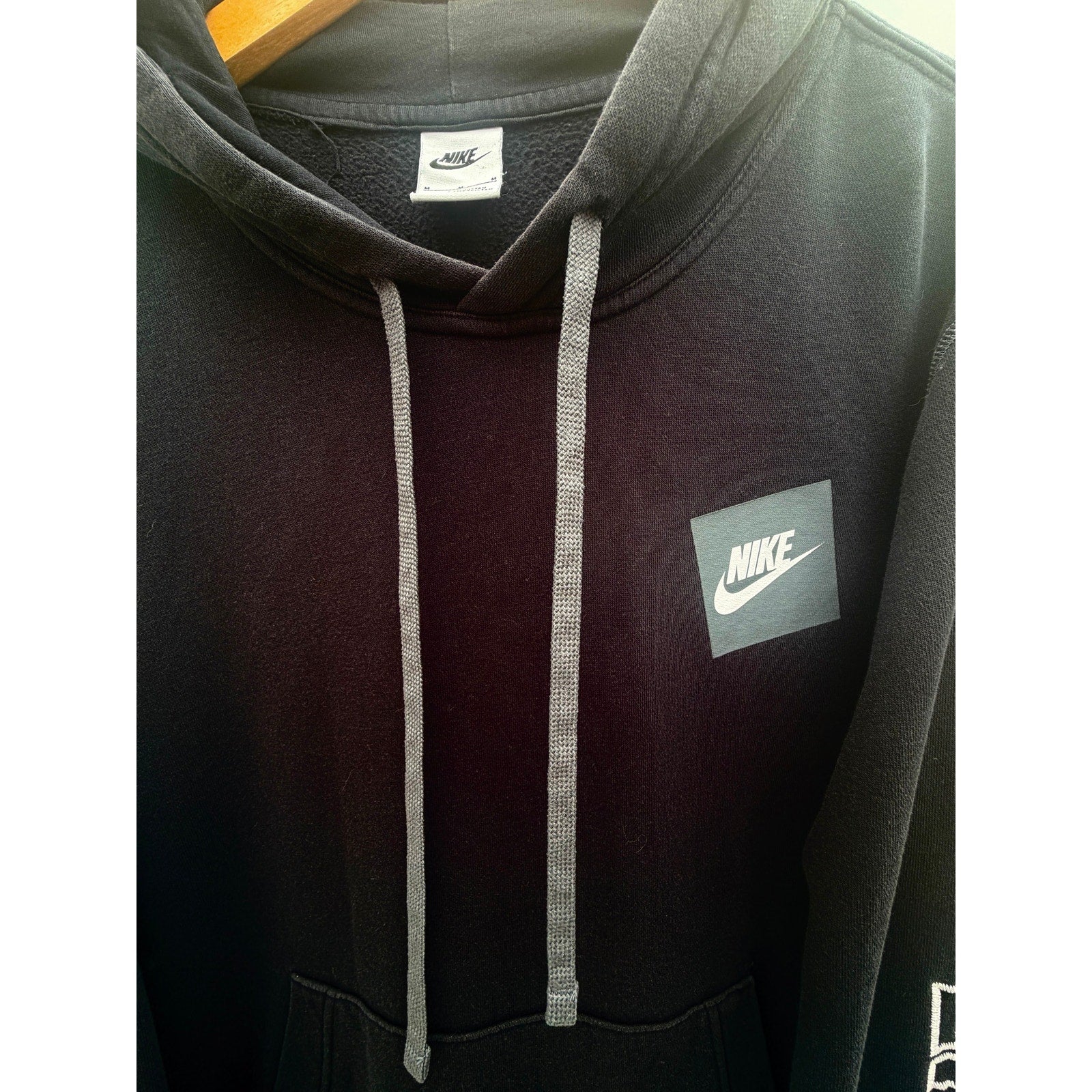 Nike Sportswear Just Do It Pullover Hoodie Mens M Black DD6218-010