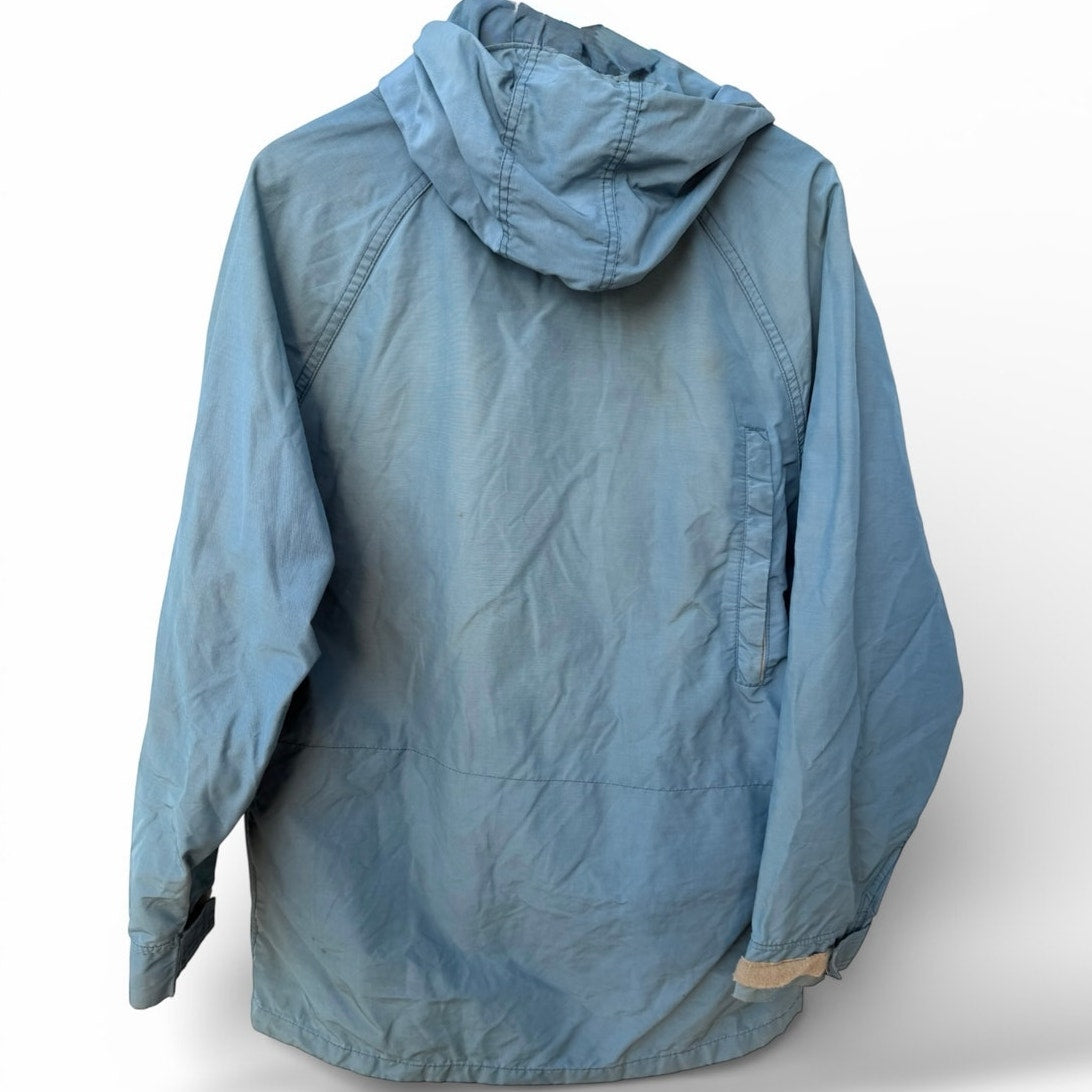 Woolrich Hooded Utility Jacket Blue Zip Front Outdoor Jacket Mens M