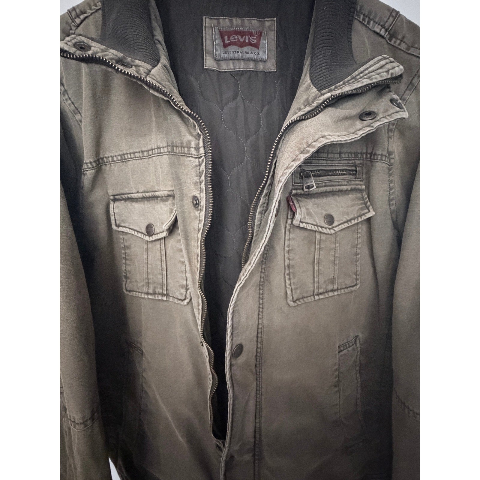Levi's Olive Utility Jacket Mens XL