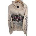 Rockstar Original Hoodie Mens XL Beige Graphic Streetwear Pullover Crown Logo