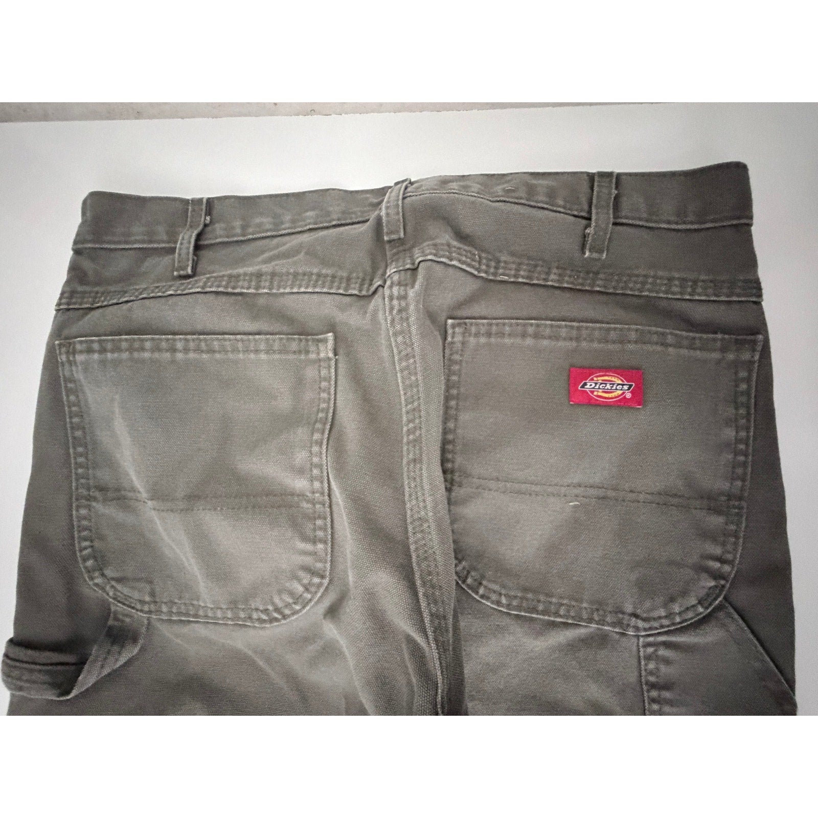Dickies Carpenter Pants Mens 34x32 Gray Relaxed Fit Utility Work Jeans