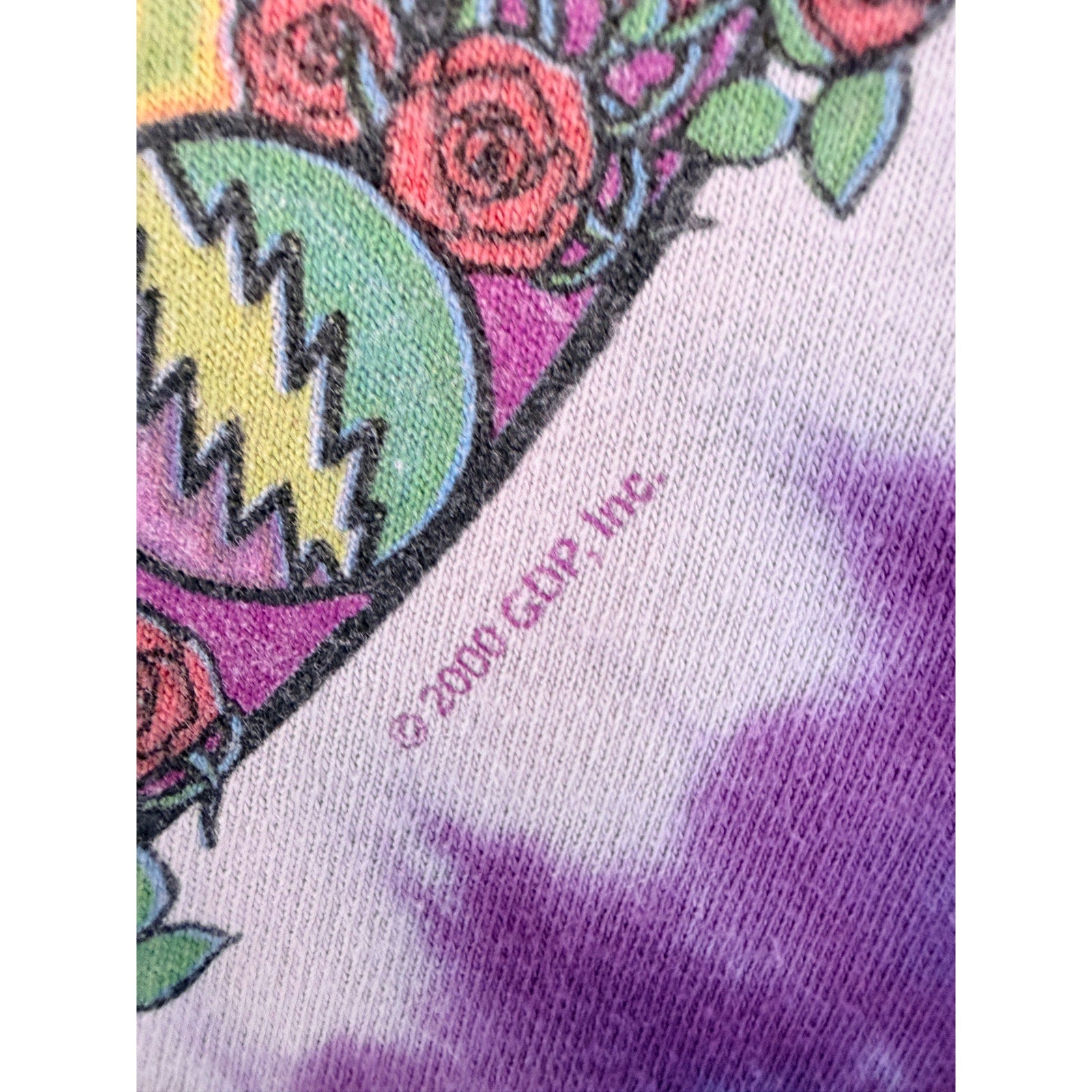 Liquid Blue Grateful Dead Tie Dye T Shirt Mens 2XL Skull Roses Graphic