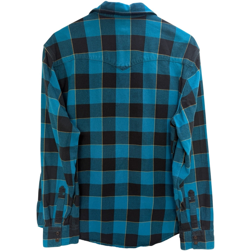 Levis NFL Jacksonville Jaguars Plaid Flannel Shirt Mens XL Teal Black Button Up