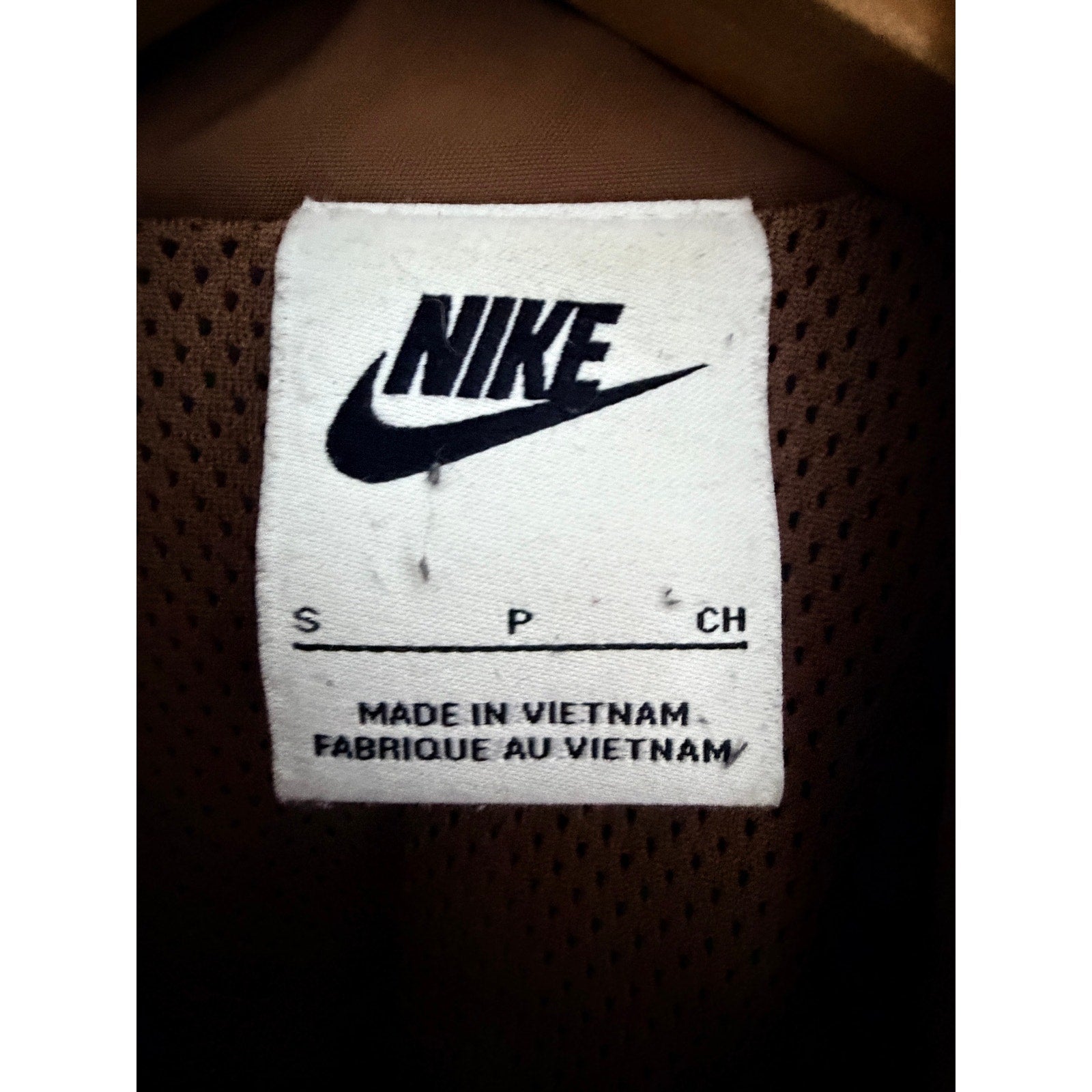 Nike Womens Small Brown Windbreaker Jacket Mesh Lined Full Zip SP220010SIV - product photo 3