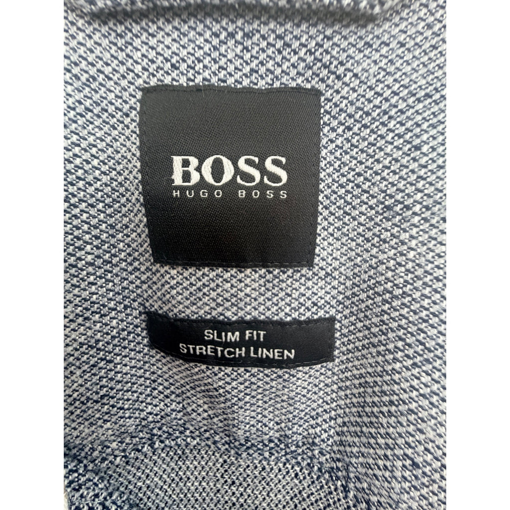 BOSS Hugo Boss Ronni_53 Slim Fit Stretch Linen Shirt Mens