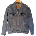 Levis 72334 Denim Trucker Jacket Mens Medium Blue Button Front