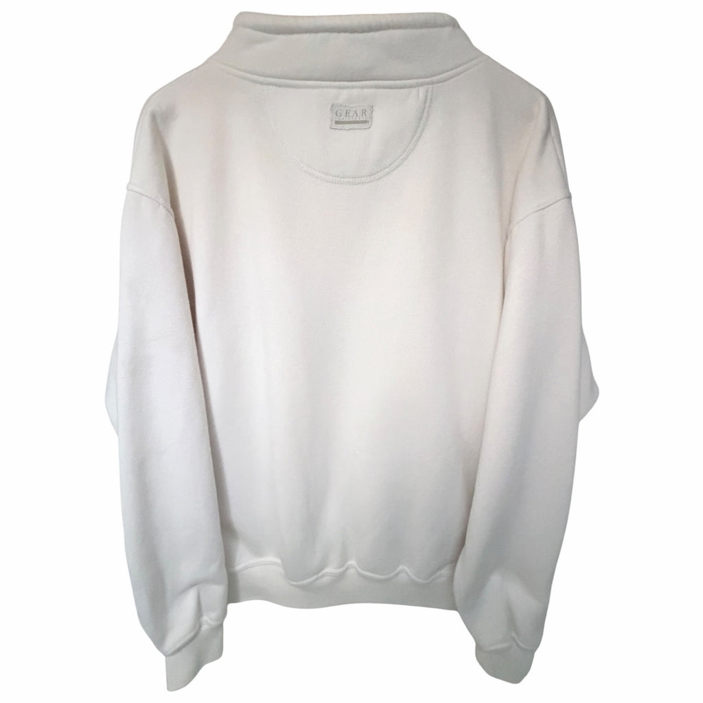 Vintage University Alaska Fairbanks Funnel Neck Sweatshirt Adult M White UAF
