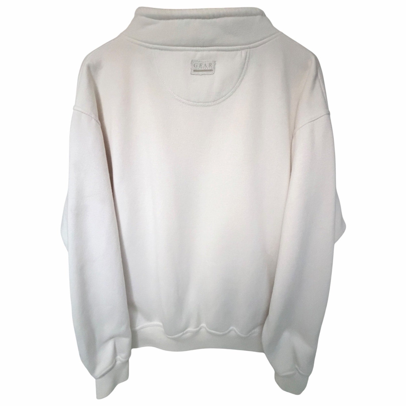 Vintage University Alaska Fairbanks Funnel Neck Sweatshirt Adult M White UAF