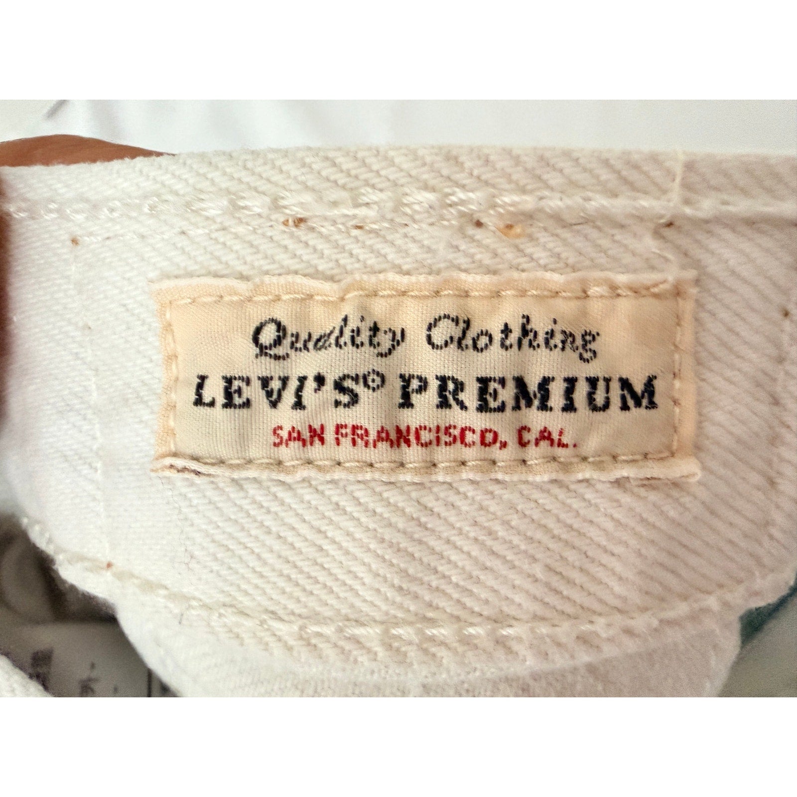 Levi's Premium 501 Shorts Womens W24 White Cutoff