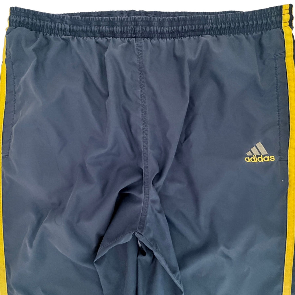 adidas Men's Blue Fleece Striped Activewear Pants — view 4