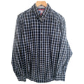 Wrangler George Strait Western Shirt Mens Large Gray Blue Plaid Button Up
