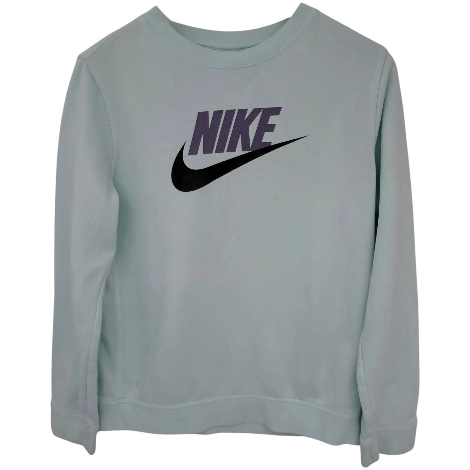Nike Crewneck Sweatshirt Womens XL Mint Green Purple Logo Pullover
