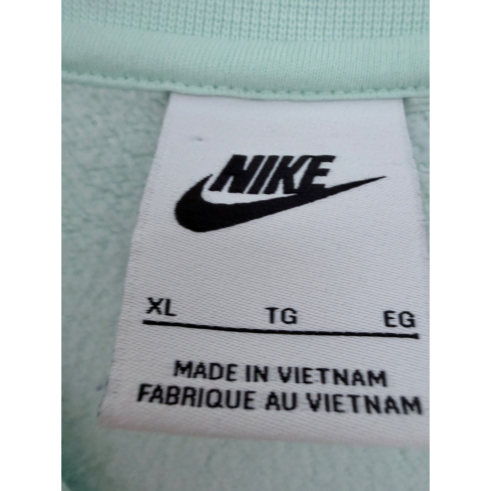 Nike Crewneck Sweatshirt Womens XL Mint Green Purple Logo Pullover