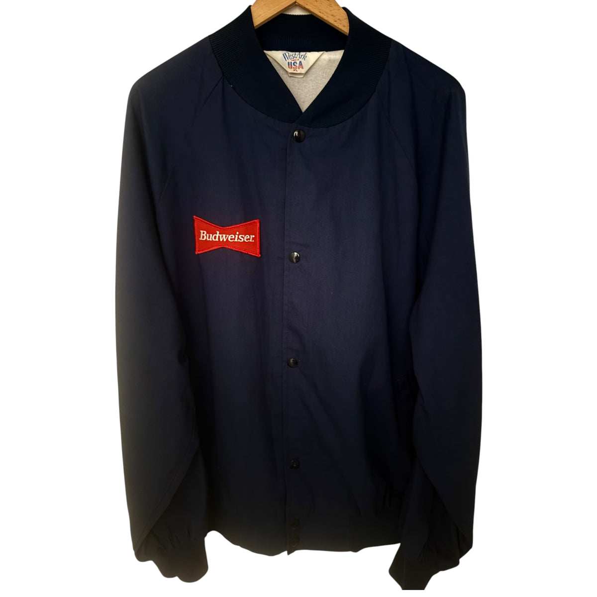 WestArk Men's Blue Budweiser Jacket — front view