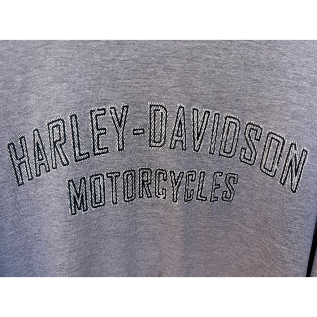 Harley Davidson Long Sleeve Shirt Mens 2XL Gray Motorcycles Maryland Graphic
