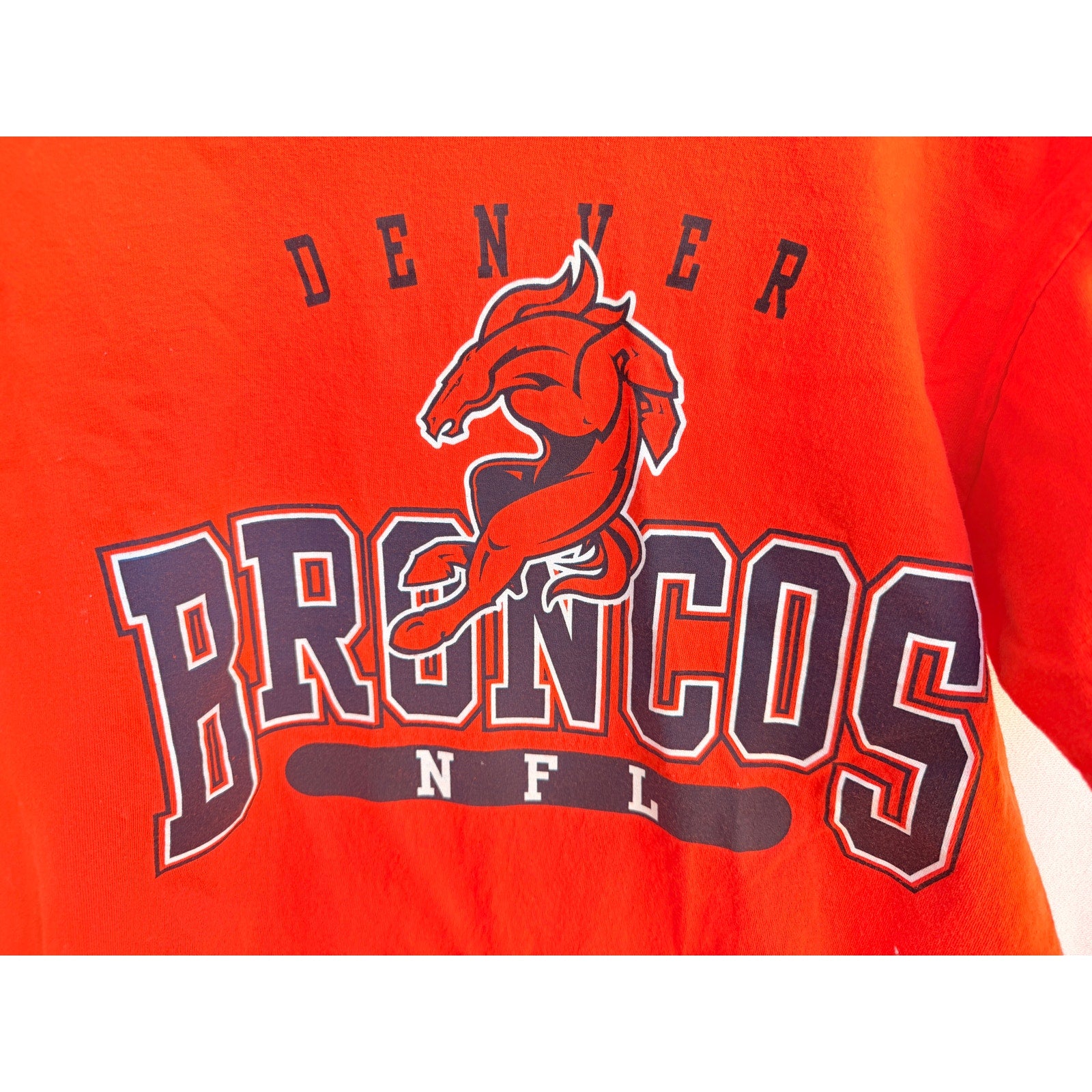 Denver Broncos NFL Graphic T-Shirt Orange Large