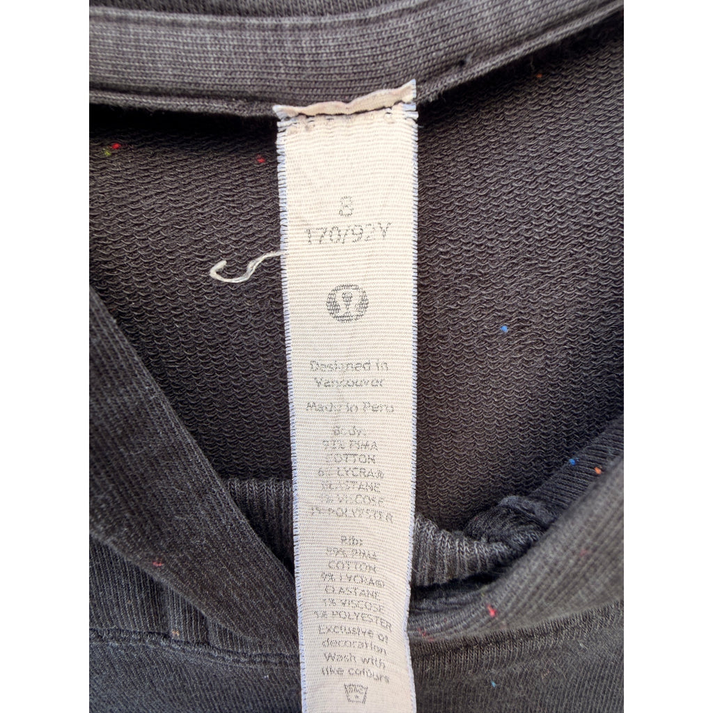 Lululemon Pullover Hoodie Black Faded Minimalist Sweatshirt Womens S