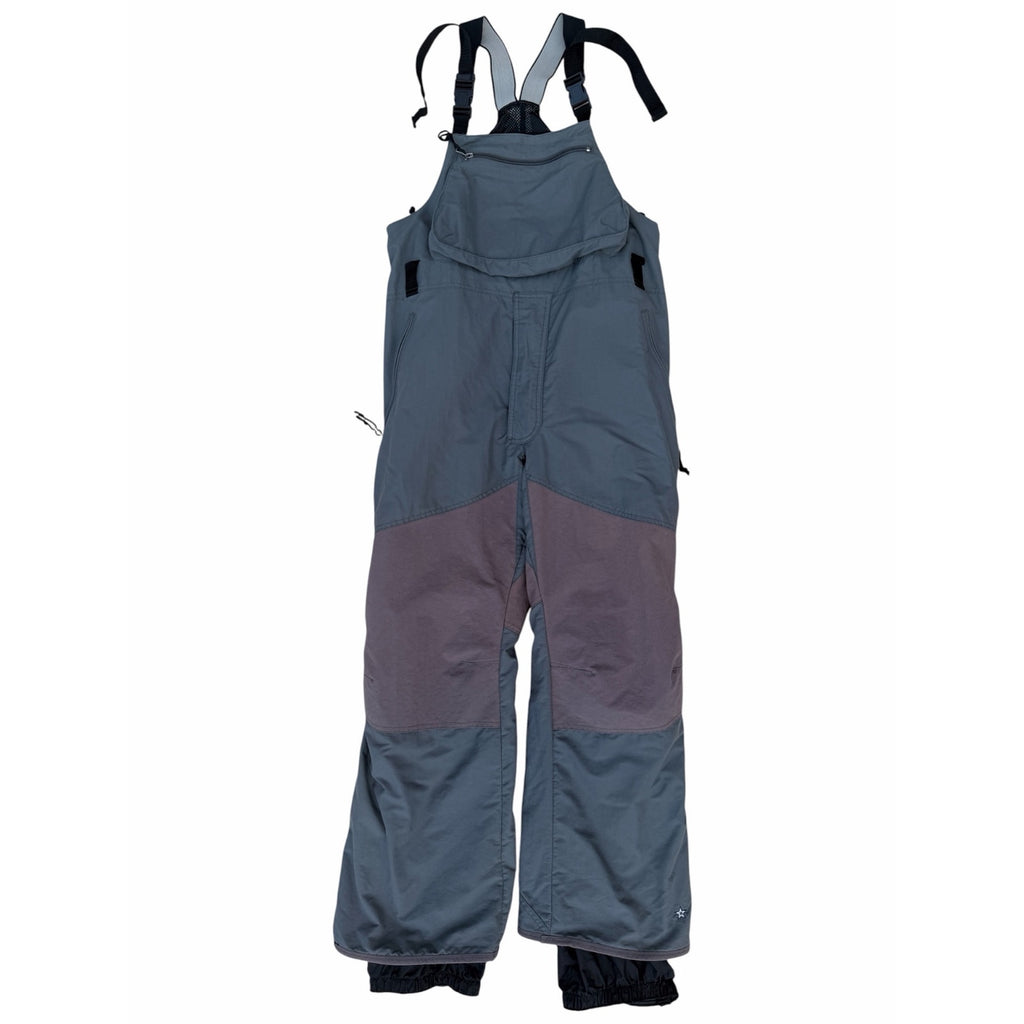 Burton Universe Vintage Adult Large Gray Blue Snowboard Bib Pants
