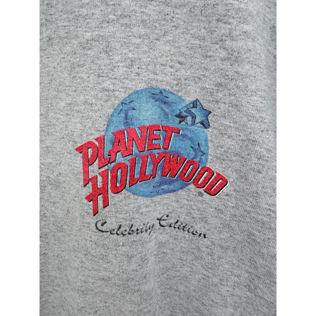 Planet Hollywood T Shirt Mens Large Gray Black Celebrity Collection USA Made