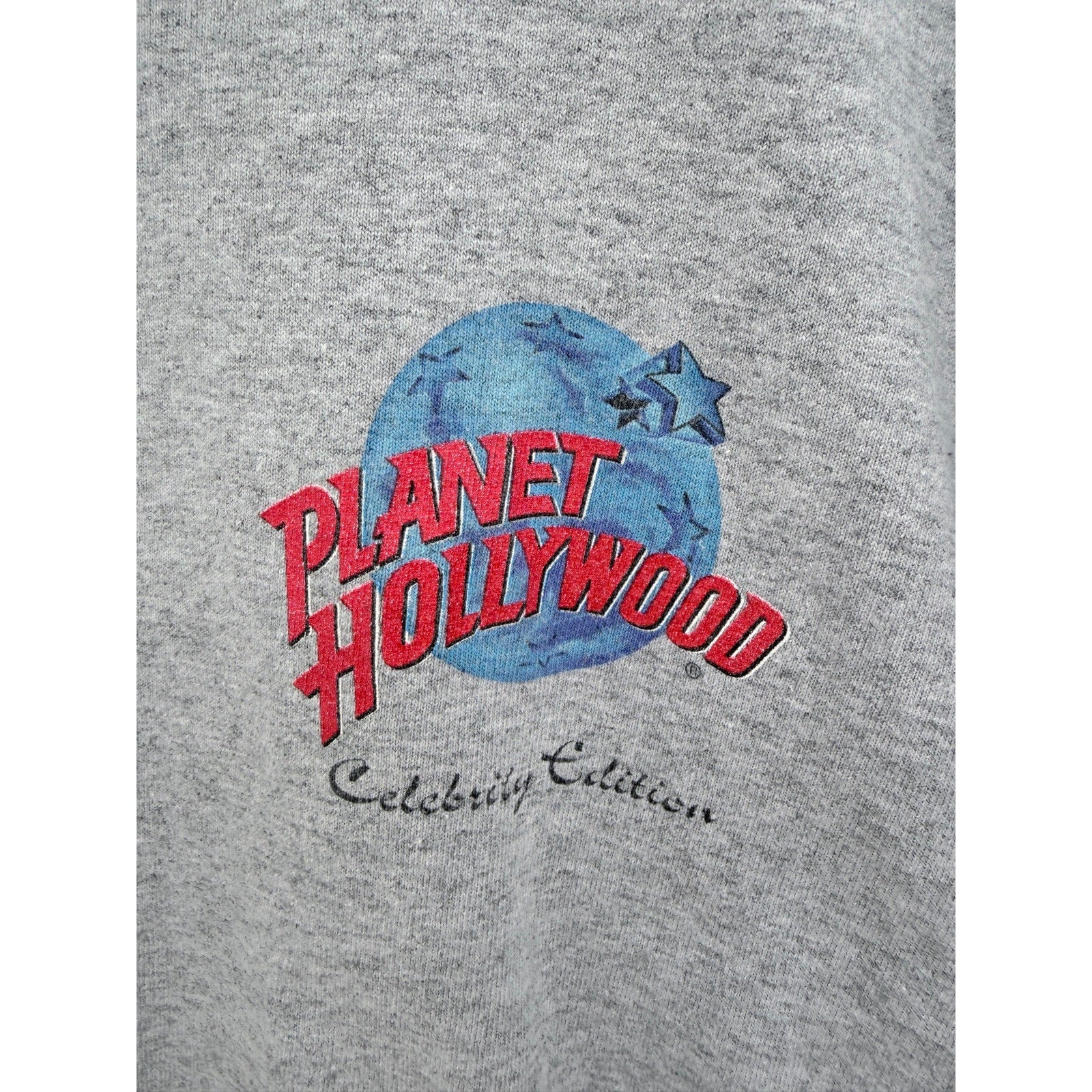 Planet Hollywood T Shirt Mens Large Gray Black Celebrity Collection USA Made