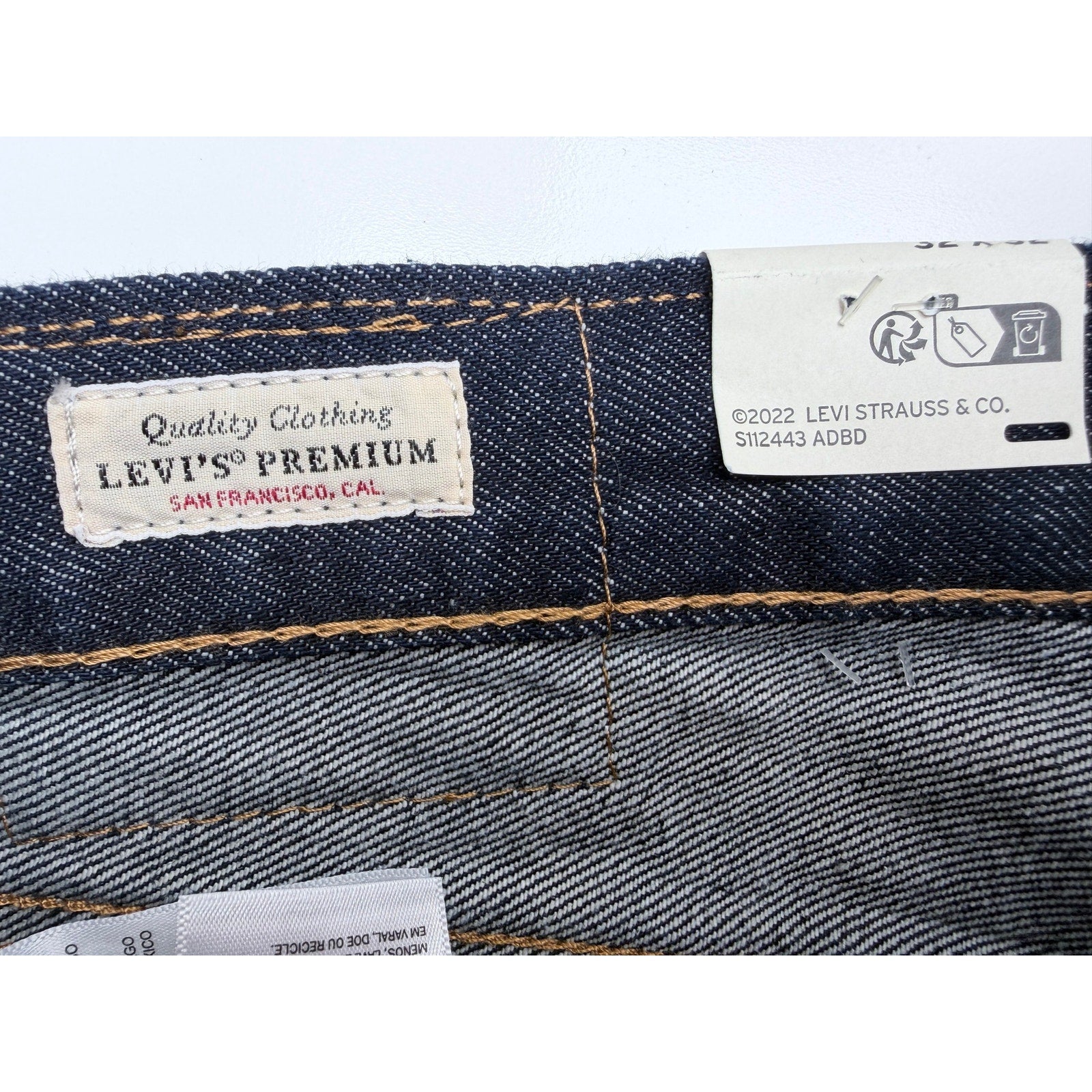 Levis 568 Loose Straight Jeans Mens 32x32 Dark Wash Premium Denim New With Tags
