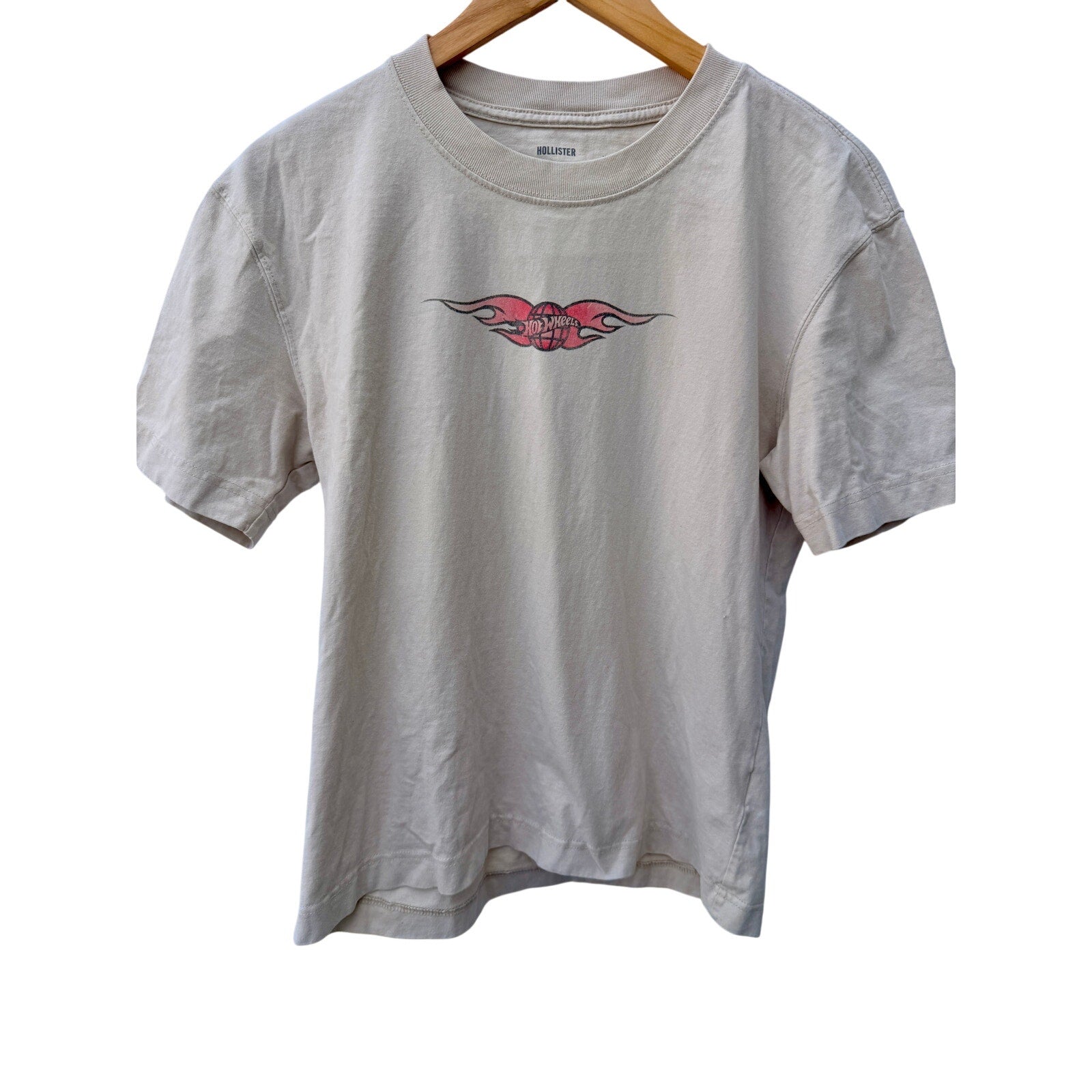 Hollister White Tops Hot Wheels Tee XS