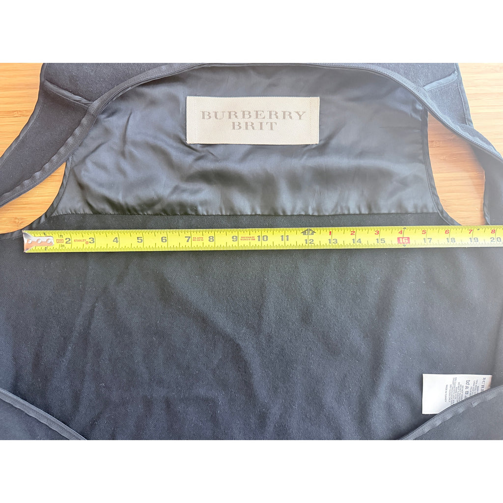 Burberry Brit Sleeveless Vest Womens Black Tie Front Designer Layering Top