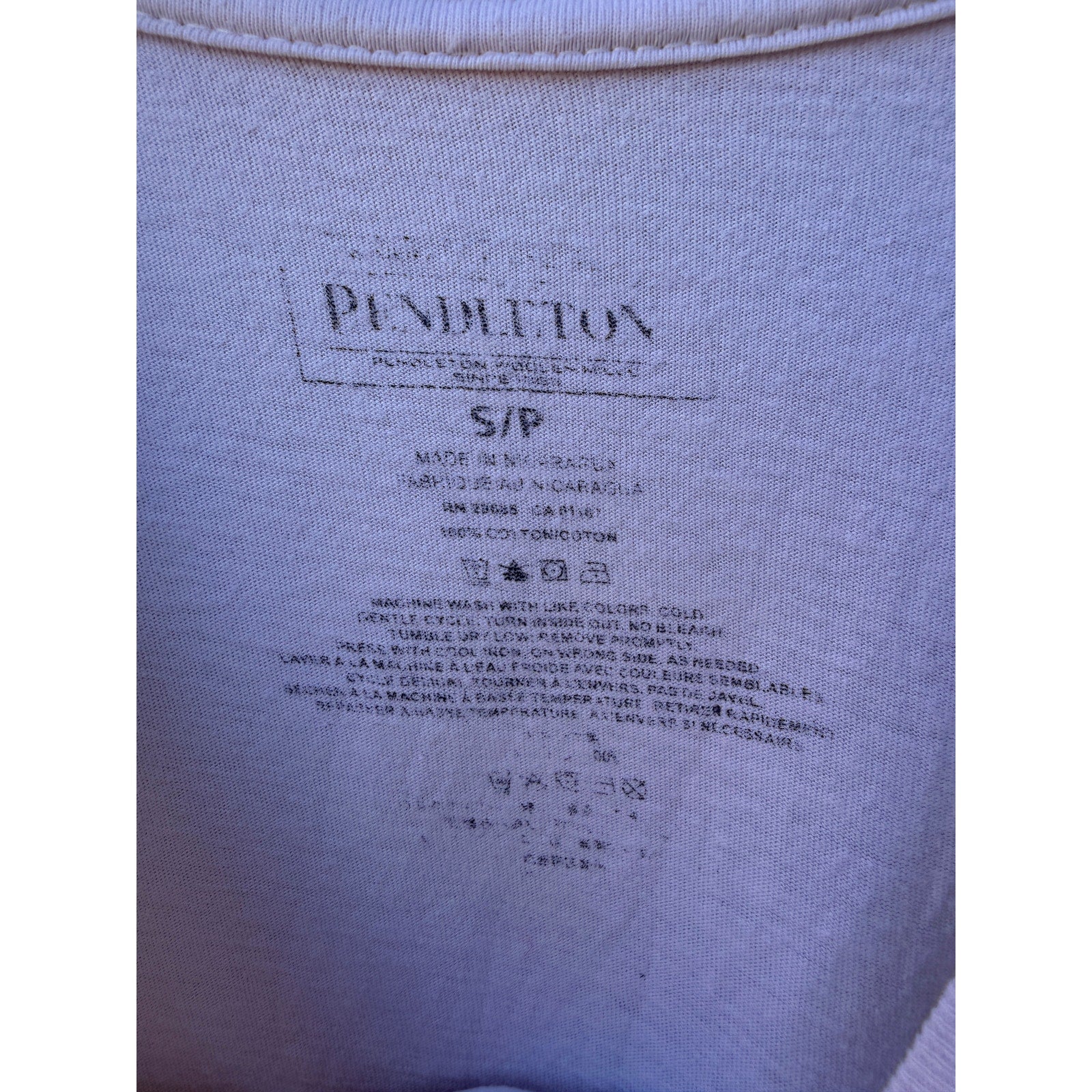 Pendleton Pocket T Shirt Mens Small White Graphic Logo Tee