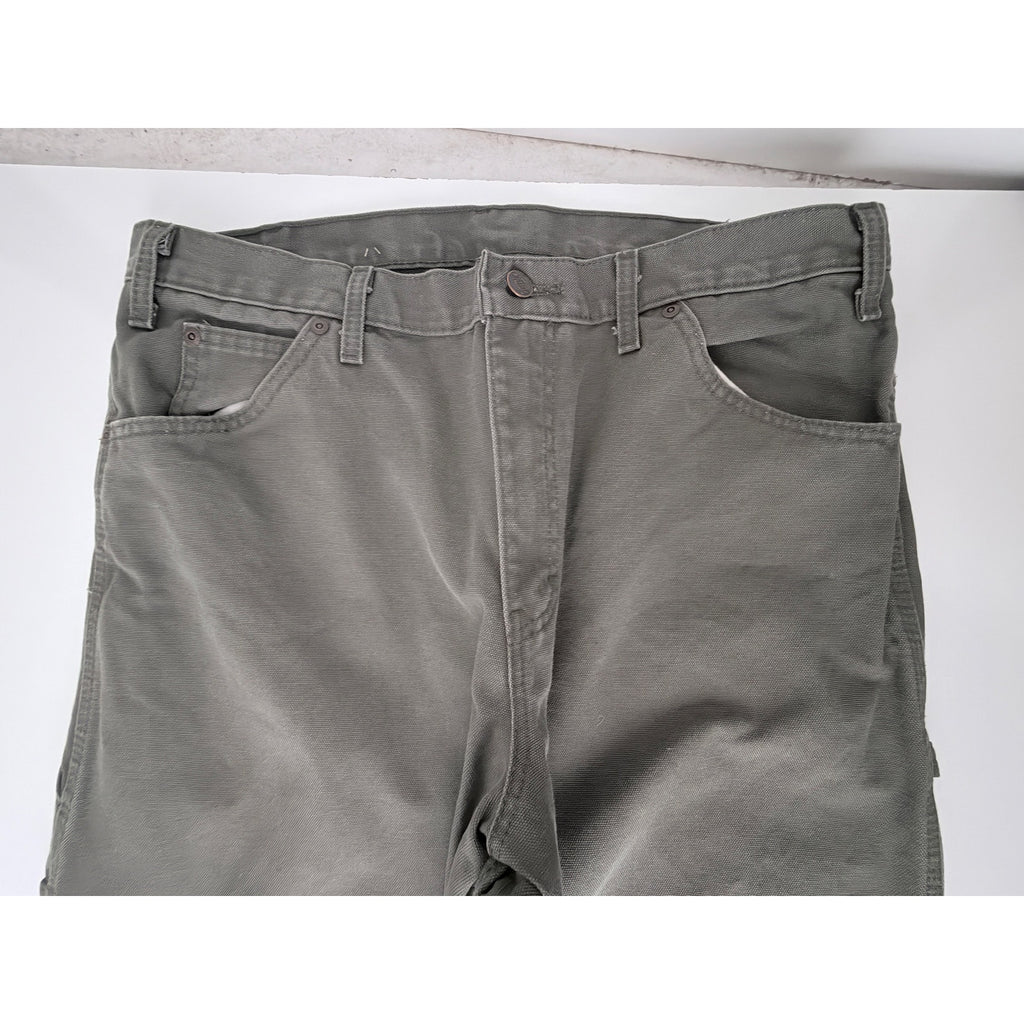 Dickies Carpenter Pants Mens 34x32 Gray Relaxed Fit Utility Work Jeans