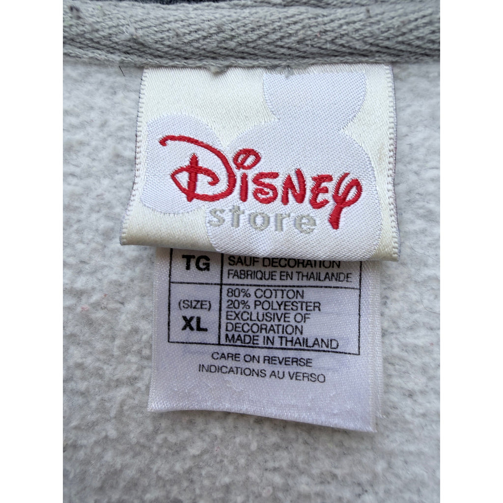 Disney Store Grumpy Zip Hoodie Mens XL Gray Snow White Full Zip Sweatshirt